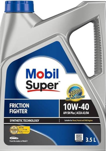 MOBIL Friction Fighter 10W-40 Mobil Friction Fighter 10W-40 Semi Synthetic Synthetic Blend Engine Oil