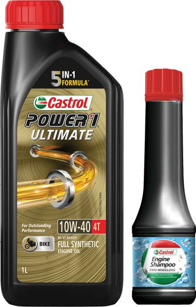 Castrol Power1 Ultimate 10W-40 4T Super Saver Combo Full-Synthetic Engine Oil