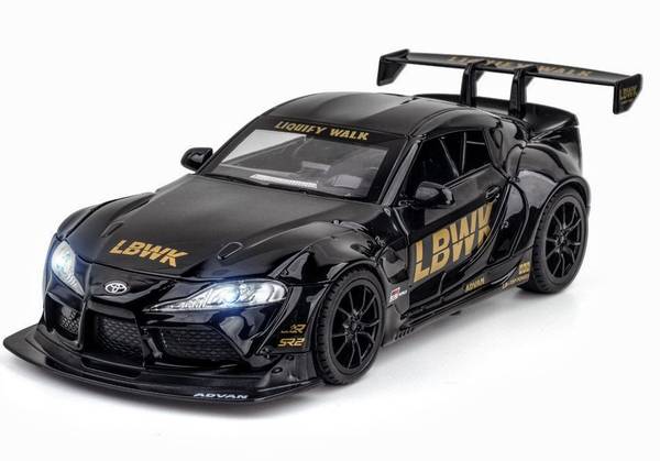 kitmeer Diecast Model Car 1:22 TOYOTA 3000GT Toyota supra Super Car Alloy Model-BLACK