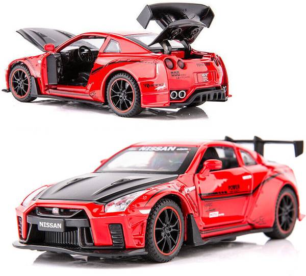 Akvanar 1:32 Nissan GTR R35 Zinc Alloy Pull Back Toy Car Light&Sound Die Cast pc 1