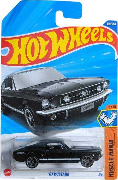 HOT WHEELS C4982 MUSCLE MANIA 67 MUSTANGE 3/10 DIE CAST TOY CAR MAINLINE J CASE