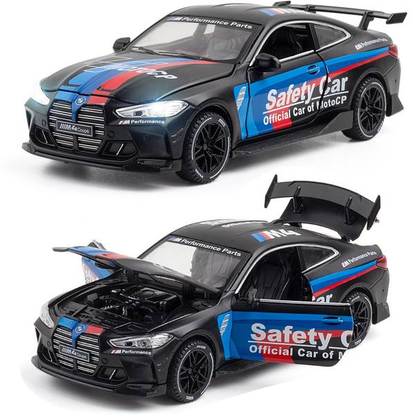 Magicwand 1:32 Die-Cast BMW M4 Coupe Police with Openable Doors,Pull Back,Lights & Sound