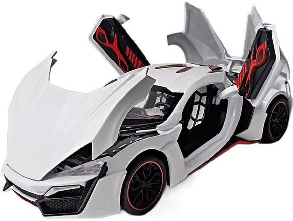 P PAYTAG Alloy Pull Back 1:24 Vehicles Toy Car for Kids(Laynkan- White)