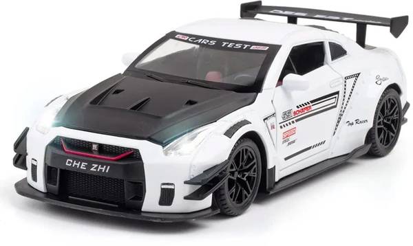 TRIFECTA GTR Diecast Metal Pullback Toy car with Openable Doors