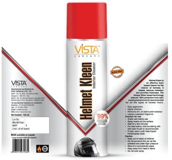 VISTA helmat cleaner spray Car Washing Liquid