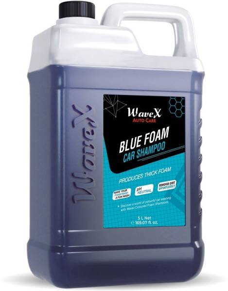 Wavex Colour Foam Car Shampoo 5ltr | Produces Thick Blue Colour Foam Car Washing Liquid