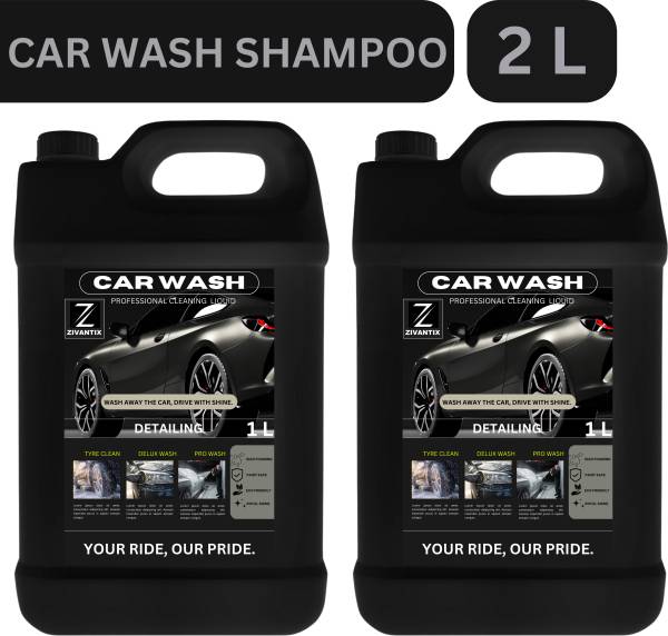ZIVANTIX Car Wash Shampoo 2L With Best Quality Foaming Power & deep Cleaning Liquid Car Washing Liquid