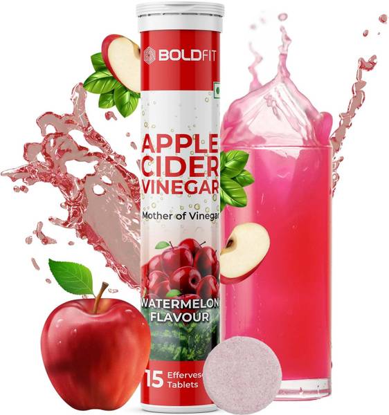 BOLDFIT Apple Cider Vinegar for Weight Loss Tablet Acv with Mother Effervescent Vinegar