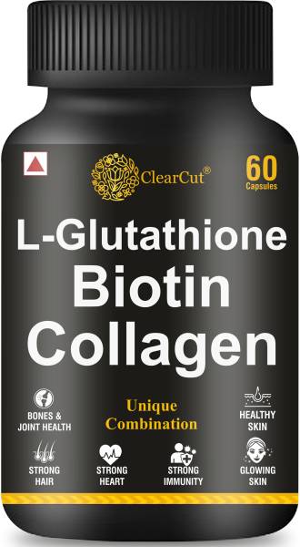 Clearcut L-Glutathione, Biotin, Collagen Herbal extracts Skin, Bones Health capsule 60