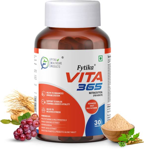 FYTIKA HEALTHCARE PRODUCTS Vita 365, 3 in 1 Multivitamin - For Men, Women - 30 Tablets