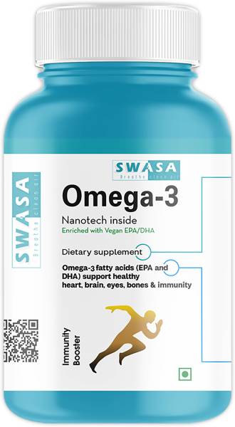 HALEUP Swasa Vegan Omega 3 Capsules, 500 mg || Nanotech Inside II Enriched with EPA/DHA