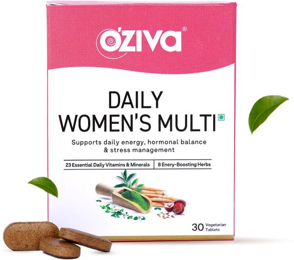OZiva Daily Women's Multivitamin Tablets for Daily Energy, 31 Natural Ingredients,