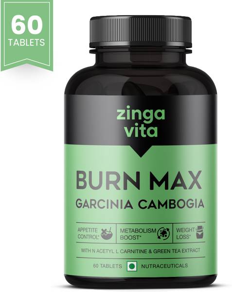 Zingavita Burn Max Tablets for Men & Women Weight Management Formula with Garcinia Cambogia