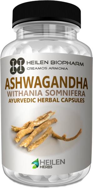 HEILEN BIOPHARM Ashwagandha Powder 180 Capsules X 500 gm, 90 gm Indian Ginseng/Withania Somnifera