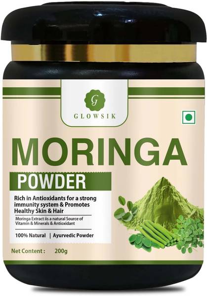 GLOWSIK Pure Moringa Leaf Powder For Weight Loss |Ayurvedic Care for Healthy Skin & Hair