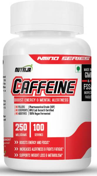 NutriJa Caffeine Powder Pre Workout Supplement - 100 Servings Orange