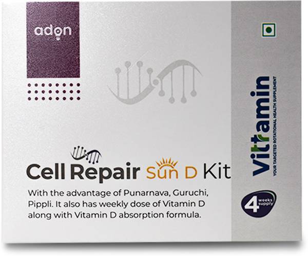 Adon Vittramin Cell Repair Sun D Kit Rejuvenating Hair Supplement with Vitamins