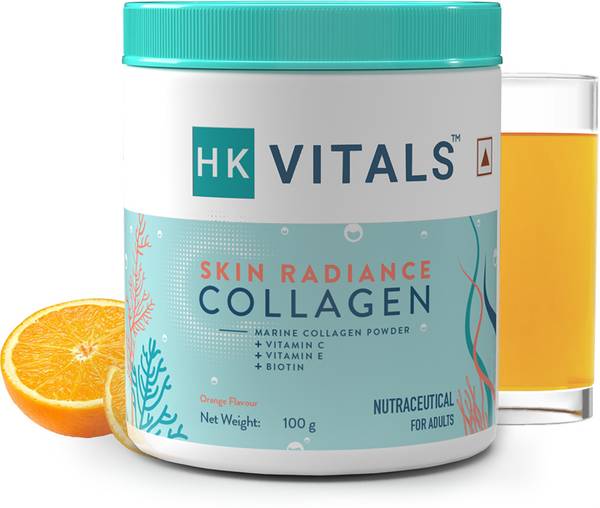 HEALTHKART HK Vitals Skin Radiance Collagen Supplement with Biotin, Orange, 100 g