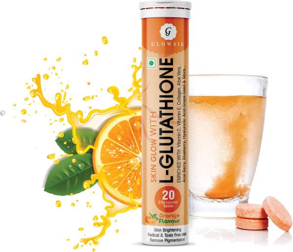 G GLOWSIK Glutathione Skin Glow 20 Effervescent Tablet with collagen