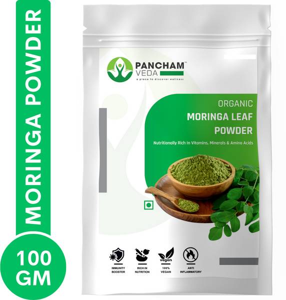 PanchamVeda Organic Moringa Powder Green Superfood for Weight Loss, Skin & Hair Care