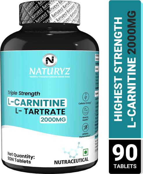 NATURYZ Triple Strength L-Carnitine L-Tartrate 2000MG Fat burner weight loss supplement