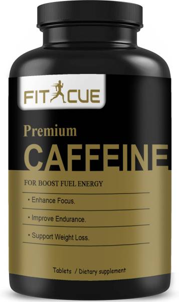 Fitcue Caffeine 200mg Supports Focus, Energy, Endurance Tablets (D141)
