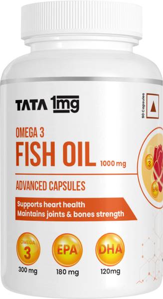 TATA 1mg Fish Oil Capsules for Heart and Bone Health