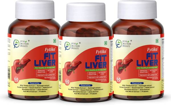 FYTIKA Fit Liver, Liver Detox Supplement | For Men & Women - 60 Tablets (Pack of 3)