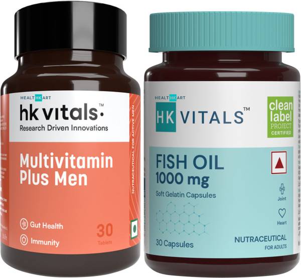 HEALTHKART HK Vitals Multivitamin Plus Men with Fish Oil 1000mg with 180mg EPA