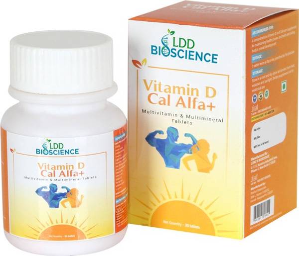 ldd bioscience VITAMIN D CAL ALFA + Multivitamin Tablet for Healthy Bones, Teeth-60 Tabs