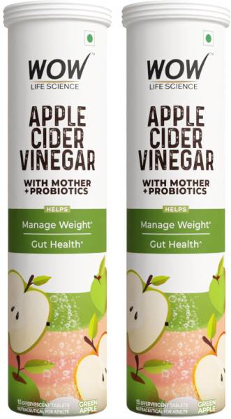 WOW Life Science Apple Cider Vinegar Effervescent Tablet + Probiotics For Weight Management