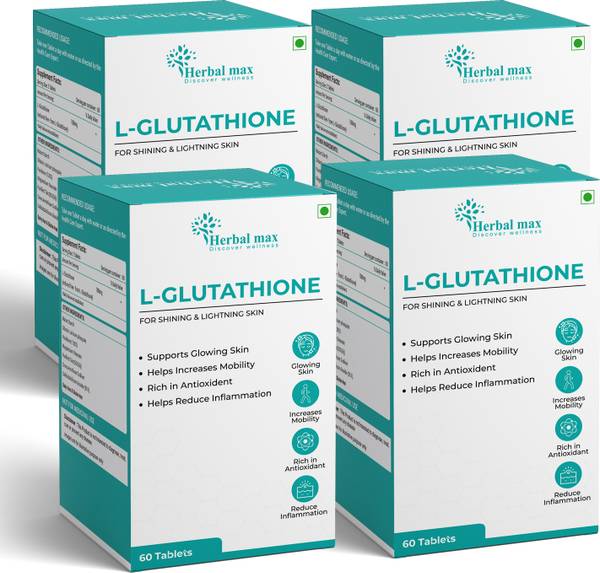 Herbal max L-Glutathione Tablet For Glowing Skin & Reduce Pigmentation For Men & Women