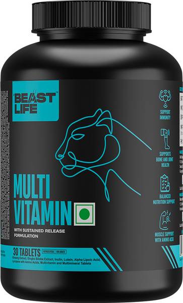 BeastLife Multivitamin For Men & Women With Ginseng Extract, 13 Vitamins & 10 Minerals