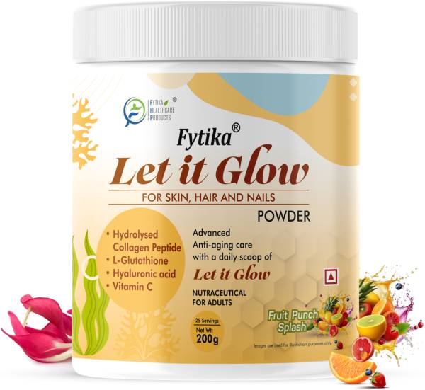 FYTIKA HEALTHCARE PRODUCTS Let It Glow Collagen for skin, hair &nail For men & women,Fruit Punch Splash200g