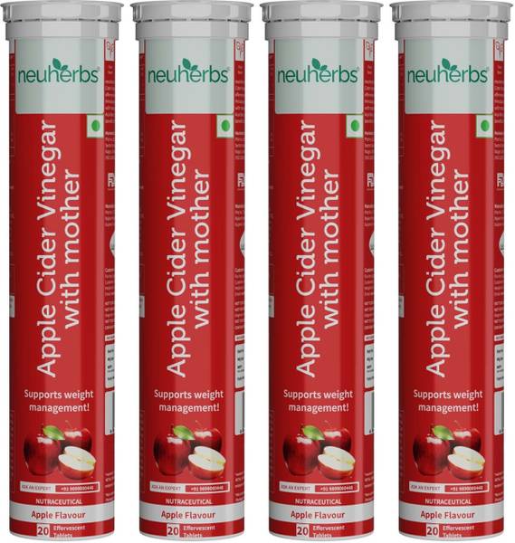 Neuherbs Apple Cider Vinegar Effervescent Tablet With Mother,Vit B6 & B12 For Weight Loss