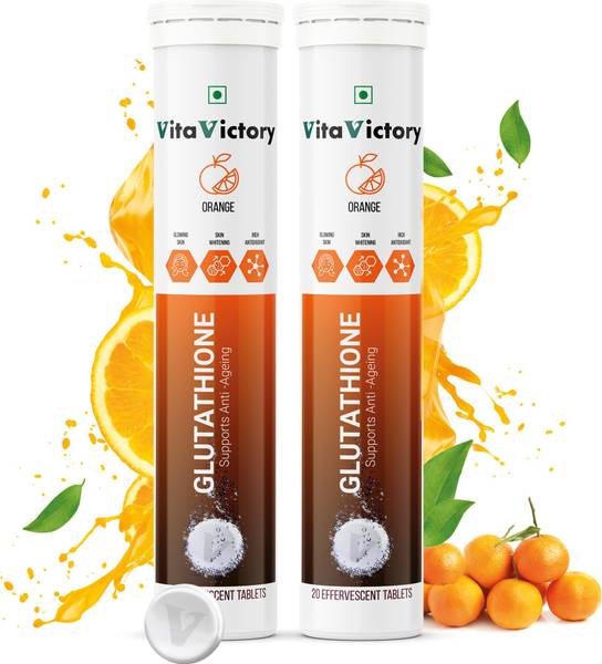 Vita Victory L-Glutathione Skin Whitening Effervescent Tablets for Brightness & Skin Glow