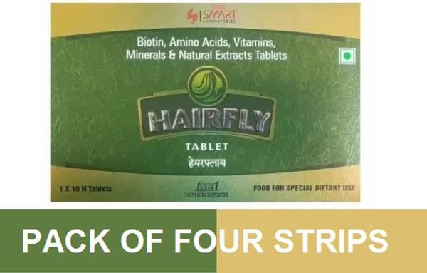 Uhl HAIRFLY TABLET HEALTHY HAIR SUPPLEMENT TABLET FOR MEN AND WOMEN (4*10TAB)