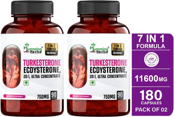 Humming Herbs Turkesterone with Tribulus Terrestris 11600MG - Muscle Growth & Memory Support