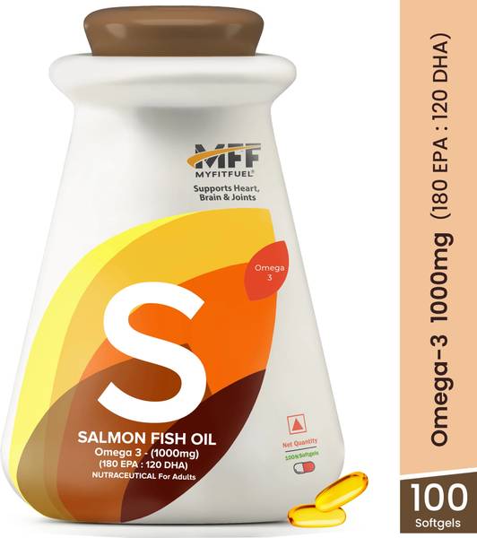 MyFitFuel Salmon Fish Oil, 1000mg (180 EPA 120 DHA), 100 softgels