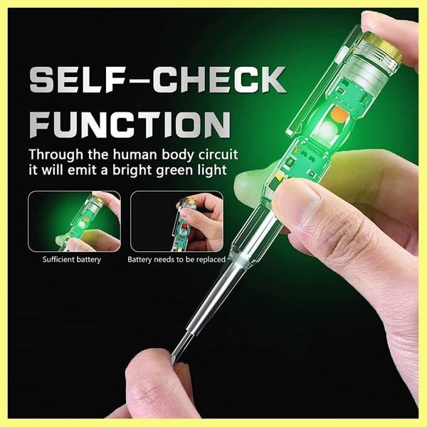 DR.GADGET Electrical Tester Pen Voltage Sensitivity Compact Pen Dual Color LED Light Multi Utility Plier