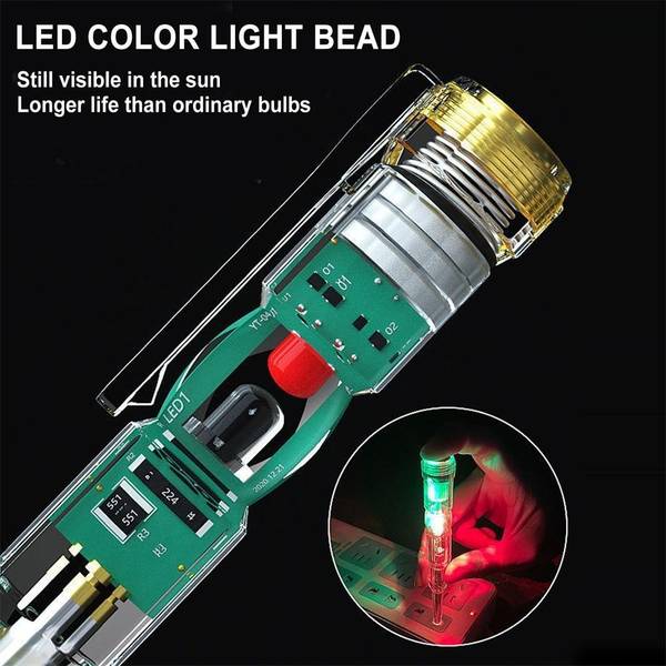 YUV'S 1 Pcs Voltage Tester Detector AC/DC 70-250V Test Pen Electrical Line Detector Digital Voltage Tester