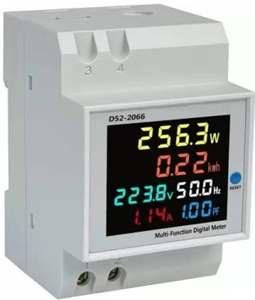 Real Instruments 6 in 1 Energy Meter Current Ampere Voltage Monitoring Device (D52-2066) Digital Voltage Tester