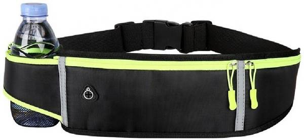 GOTEO Waist Bag Fanny Pack Travel Outdoor Pouch Hiking Zip Document Passport Holder Bottle Holder Money Phone Belt Sport Running Marathon Multi Purpos...