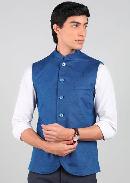 PETER ENGLAND Self Design Men Waistcoat
