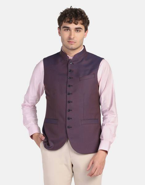Blackberrys Printed Men Waistcoat