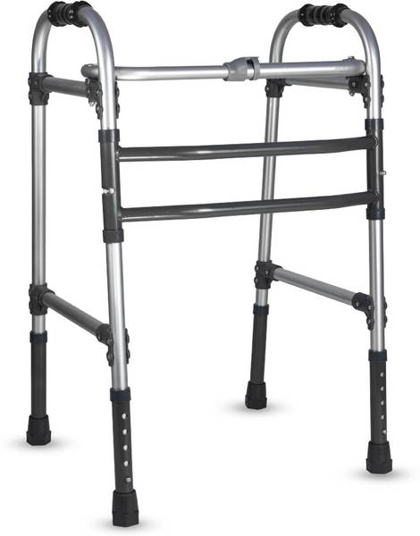 VISSCO Dura Max Walker, Foldable, Light Weight & Height Adjustable Walking Aid Walking Stick