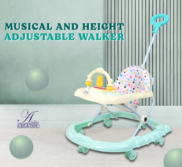 Ankur Creation Musical Activity Walker With Parent Rod