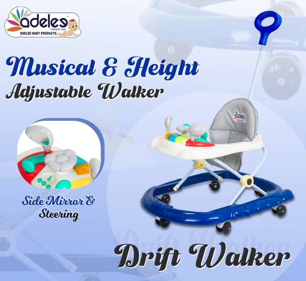 ODELEE Musical Activity Walker With Parent Rod