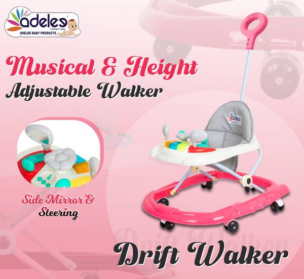 ODELEE Musical Activity Walker With Parent Rod