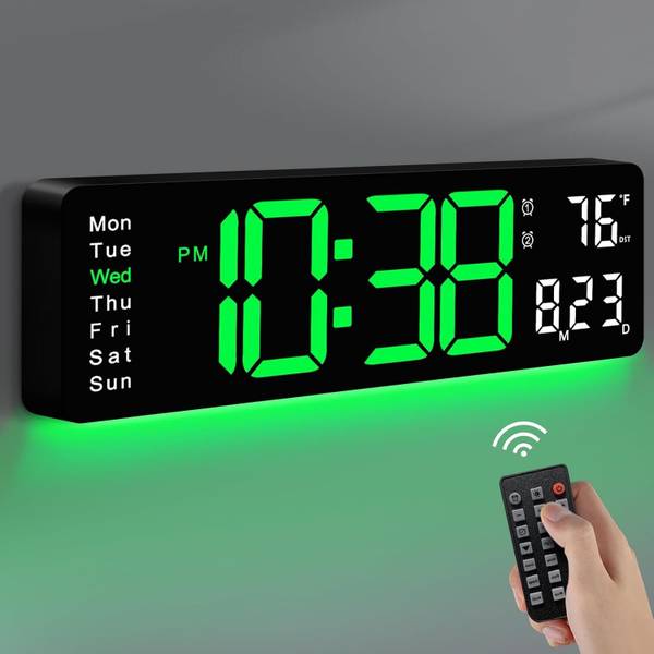 Harvic Digital 12 cm X 38 cm Wall Clock